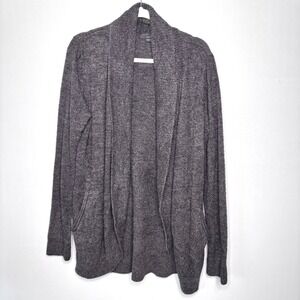 Barefoot Dreams CozyChic Lite Gray Cardigan Women's Size L/XL Open Front